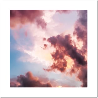 Pink clouds sky Posters and Art